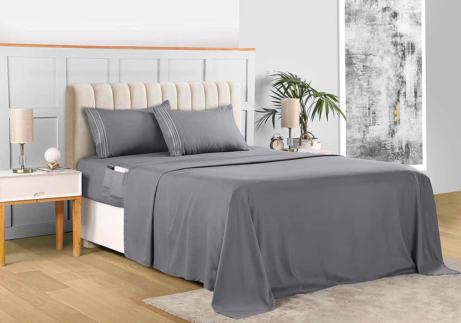 Utopia Bedding Queen Bed Sheets Set - 4 Piece Bedding - Brushed Microfiber  