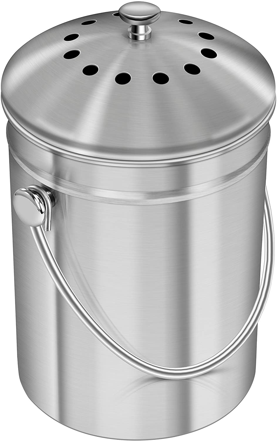 Stainless Steel Kitchen Compost Bin - Natural Home Brands