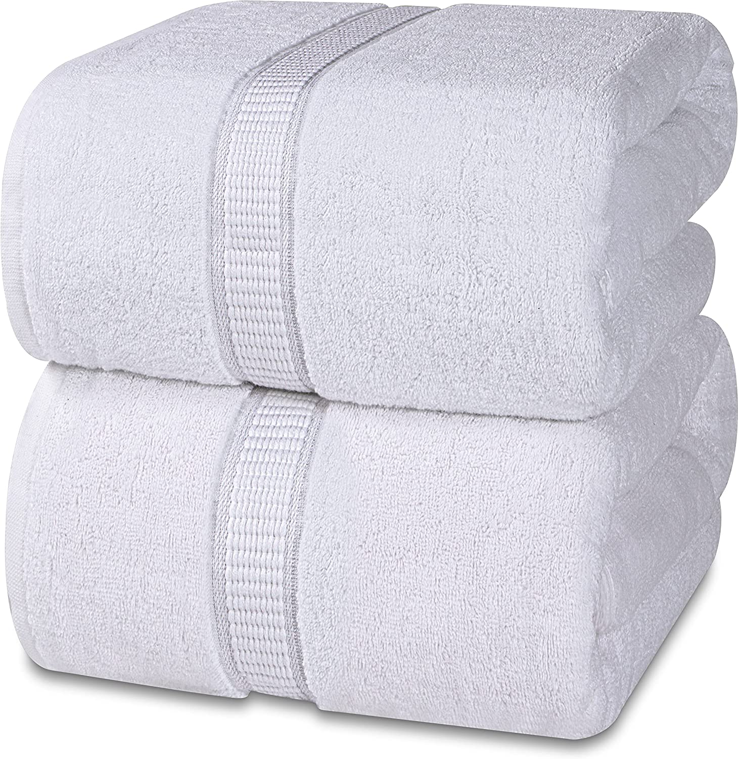 2X Extra Large Super Jumbo Bath Sheet Towels 100x200cm Luxury 100% Cotton  600GSM