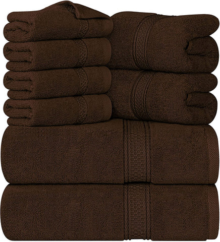 Utopia Towels 4 Pack Premium Viscose Oversized Bath Set, 4 Pack, Brown