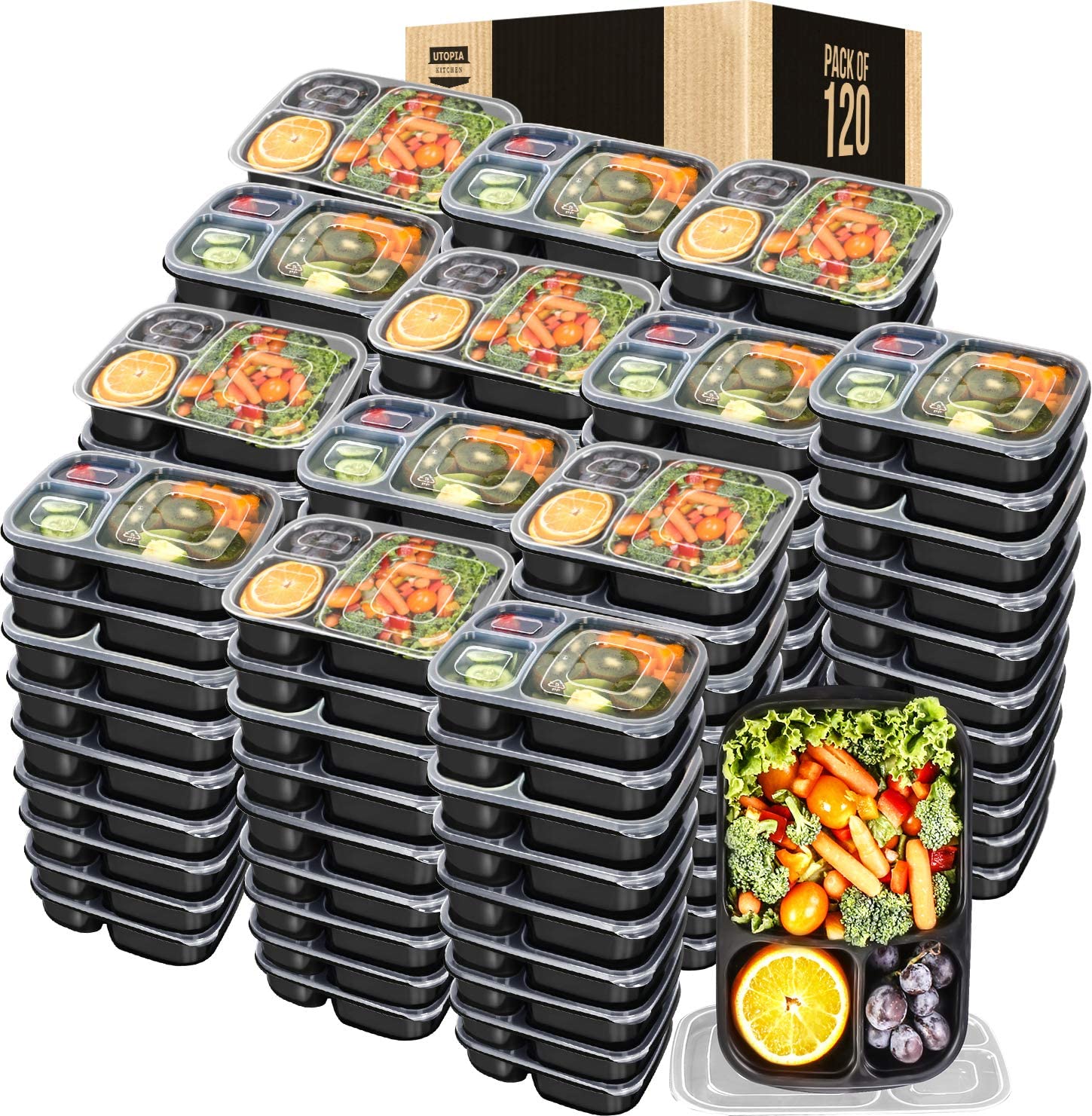 Hemind Meal Prep To Go Containers For Food 32 Oz [50 Pack] Take Out  Containers Reusable Food Containers With Lids, 1 Compartment Food Container,  Food