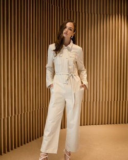 cream boiler suit