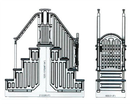 נוחות ובטיחות יתרון גדול על סולם מדרגות לכניסה לבריכה – משני הצדדים (עליה וירידה) מעקה בטיחות+ שער בטיחות – למניעת כניסת ילדים עד גובה 1.32 בריכה מיועד לבריכות עיליות