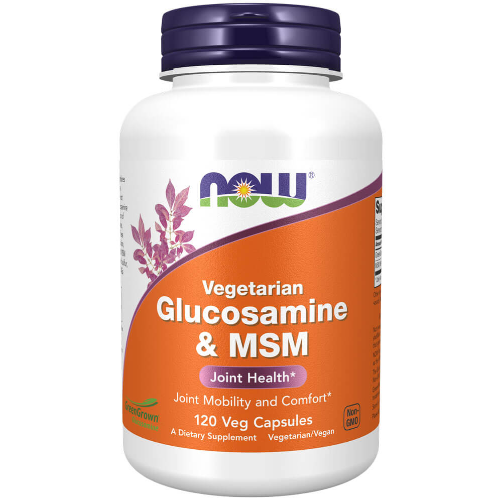 Image of NOW Glucosamine & MSM, Vegetarian (120 veg caps)