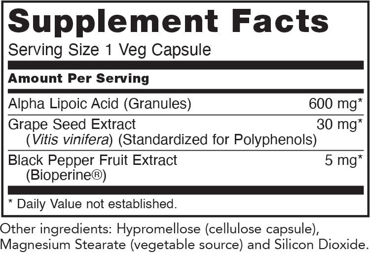 Ingredients and nutritional facts