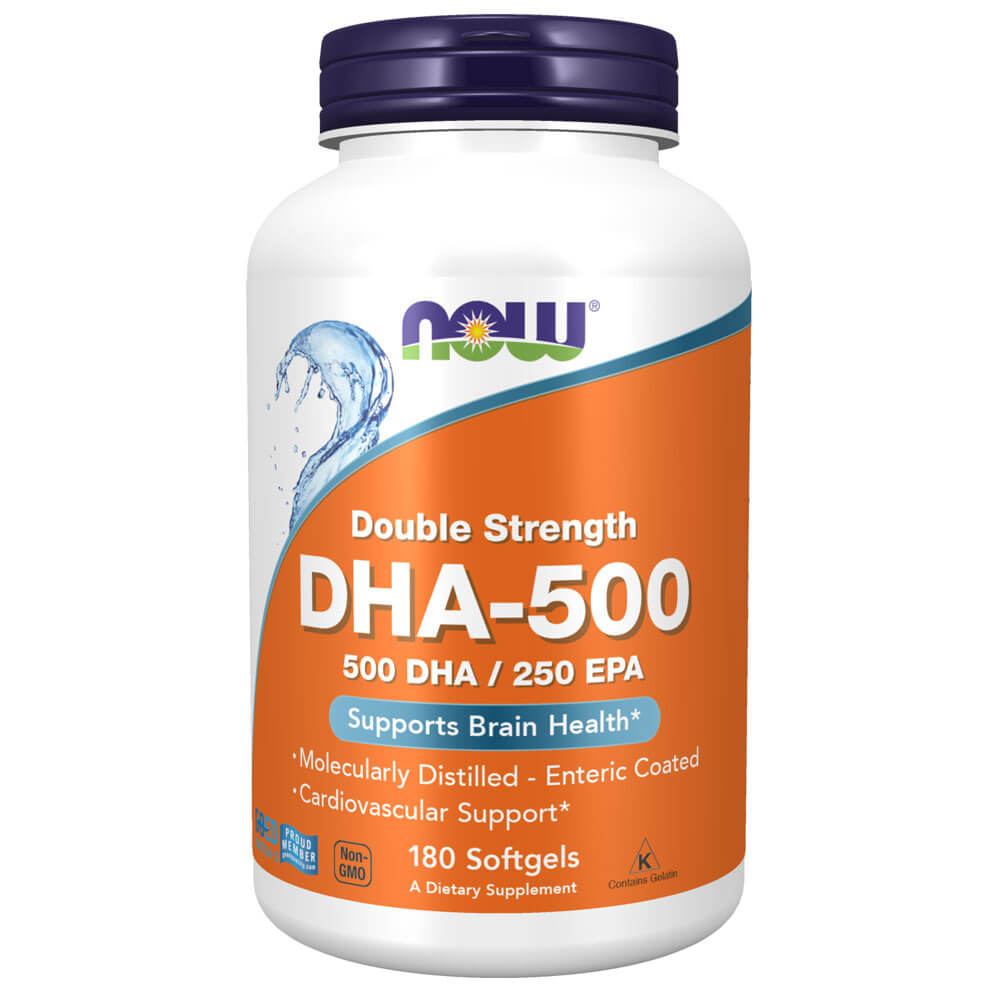 Image of NOW DHA-500, Double Strength (180 softgels)