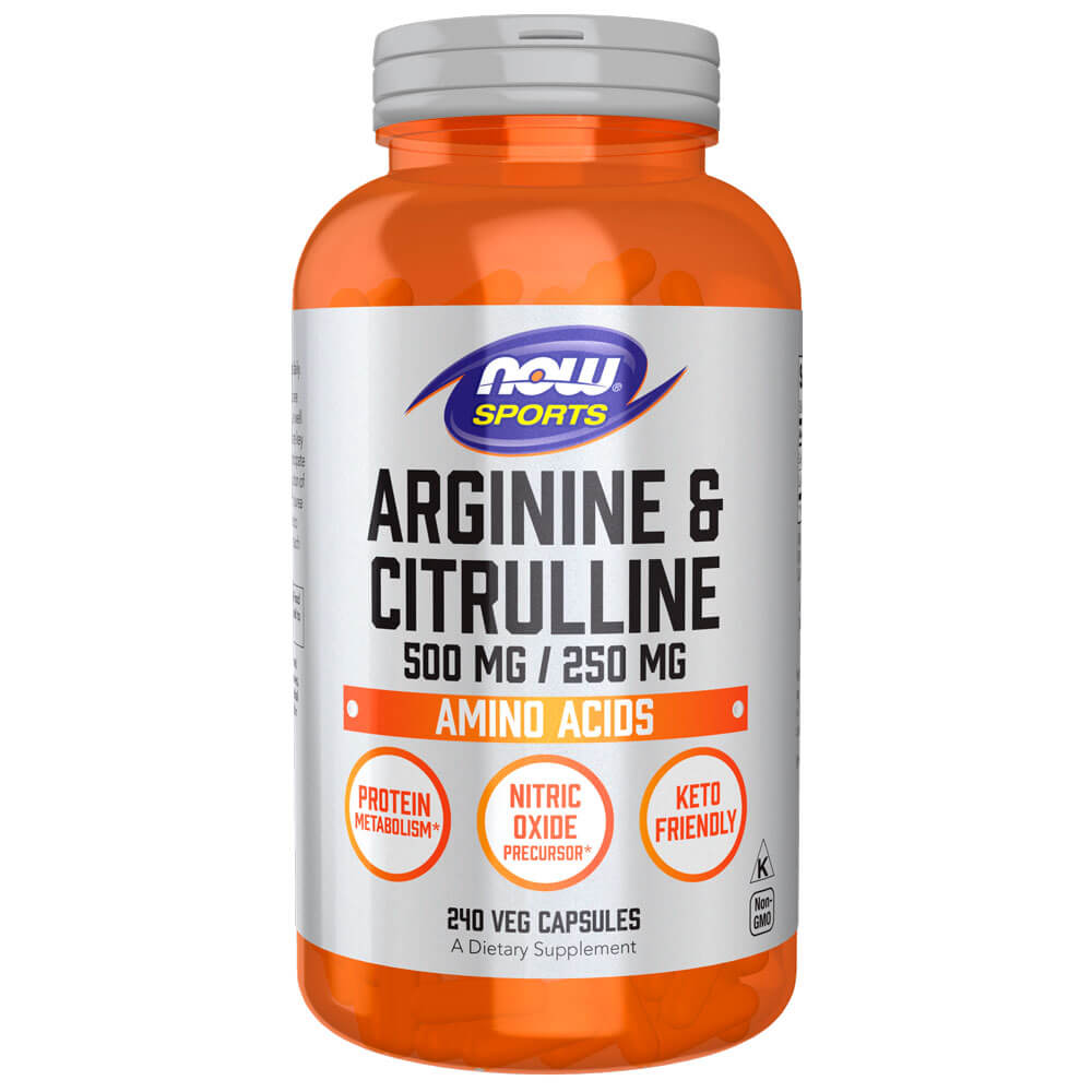 Image of NOW Sports Arginine & Citrulline (240 capsules)