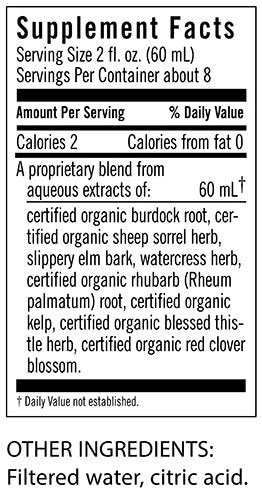 Ingredients and nutritional facts