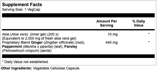 Ingredients and nutritional facts