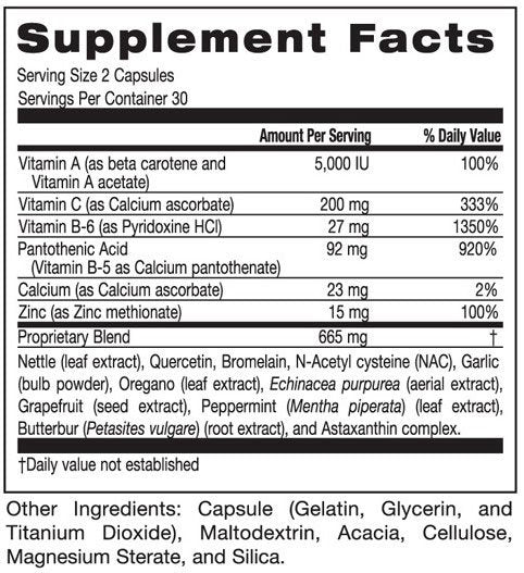 Ingredients and nutritional facts