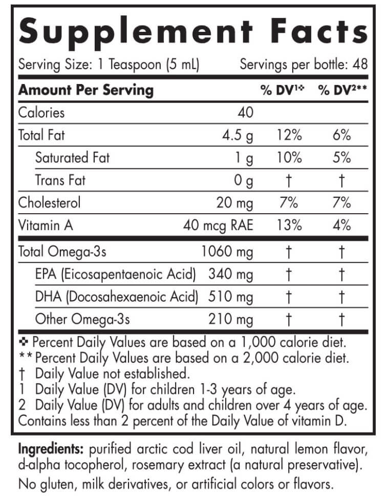 Ingredients and nutritional facts