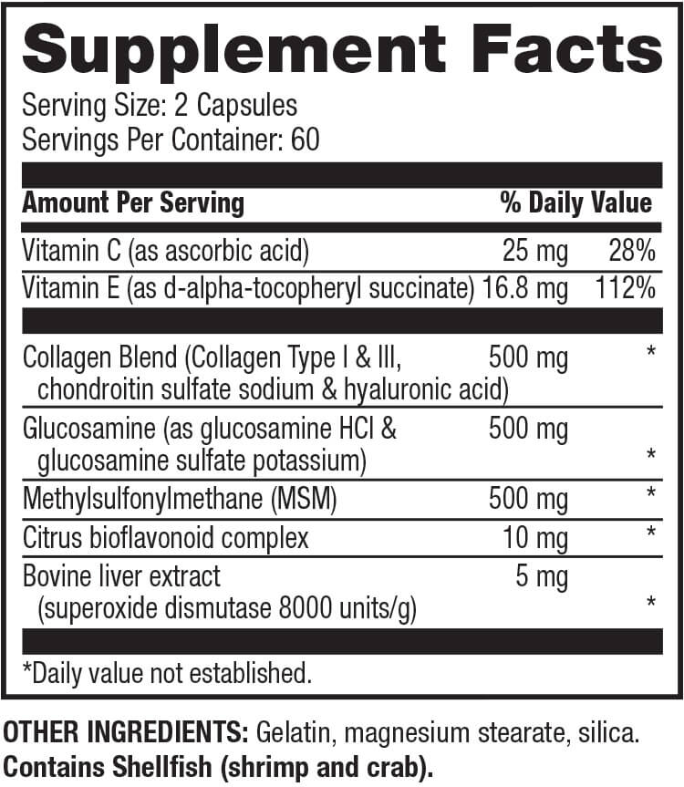 Ingredients and nutritional facts