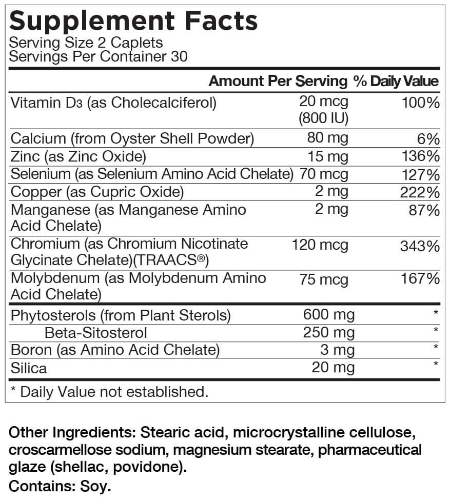 Ingredients and nutritional facts