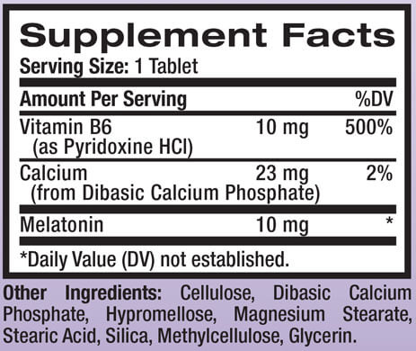 Ingredients and nutritional facts