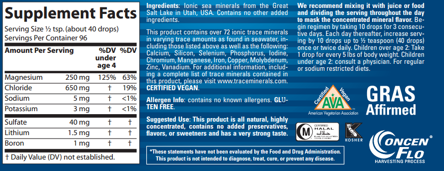 Ingredients and nutritional facts