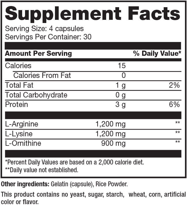 Ingredients and nutritional facts