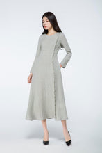 Load image into Gallery viewer, Linen dress, gray linen dress, long linen dress, dress with sleeves, loose dress,  long sleeve dress, linen women clothing, long dress C1068
