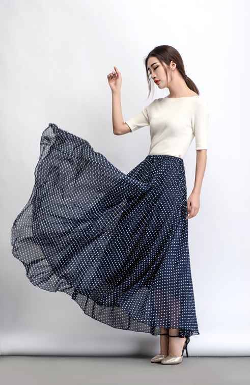 skirt, polka dot skirt, floaty skirt, long skirt, wedding – Ylistyle