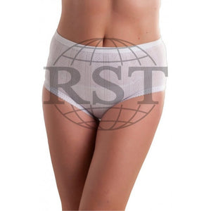 M476W: Pack Of 3 Passionelle Womens Jacquard Designed White Colour Comfortable Covered Elastic Soft Cotton Briefs