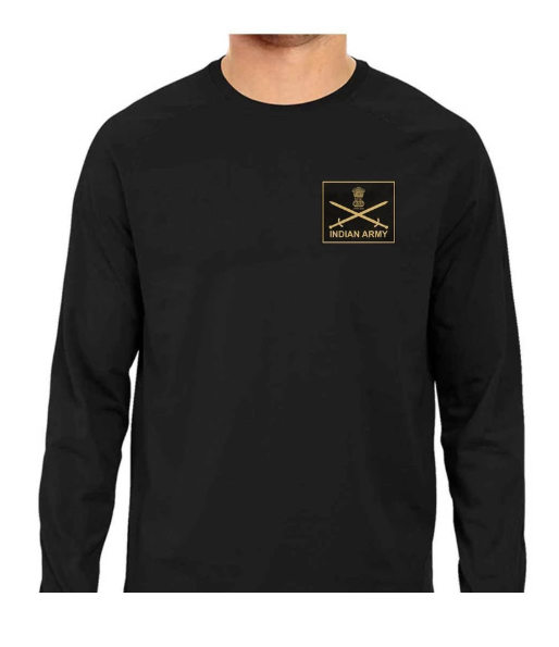 indian army black t shirt