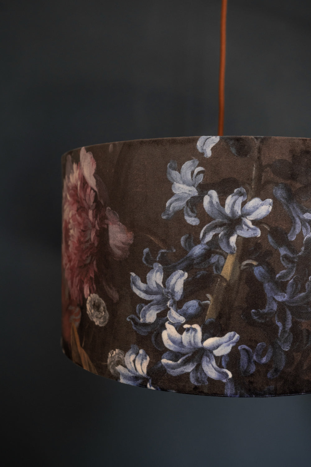 floral velvet lampshade