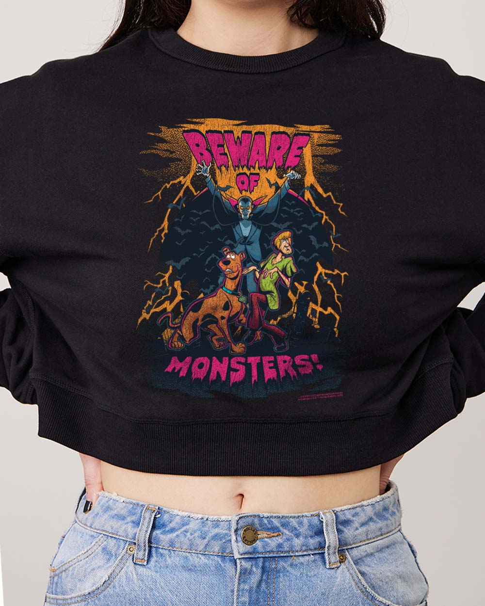 Beware of Monsters Crop Jumper