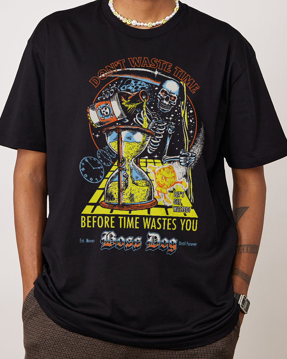 Wasted Time Stonewash Tee | Dark & Alt Clothing | Threadheads