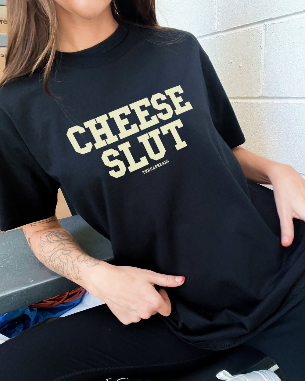 Cheese Slut T-Shirt Australia Online #colour_black