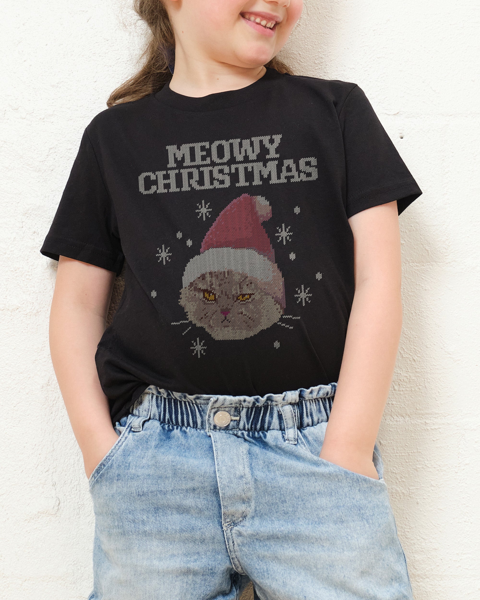 Meowy Christmas Kids T-Shirt