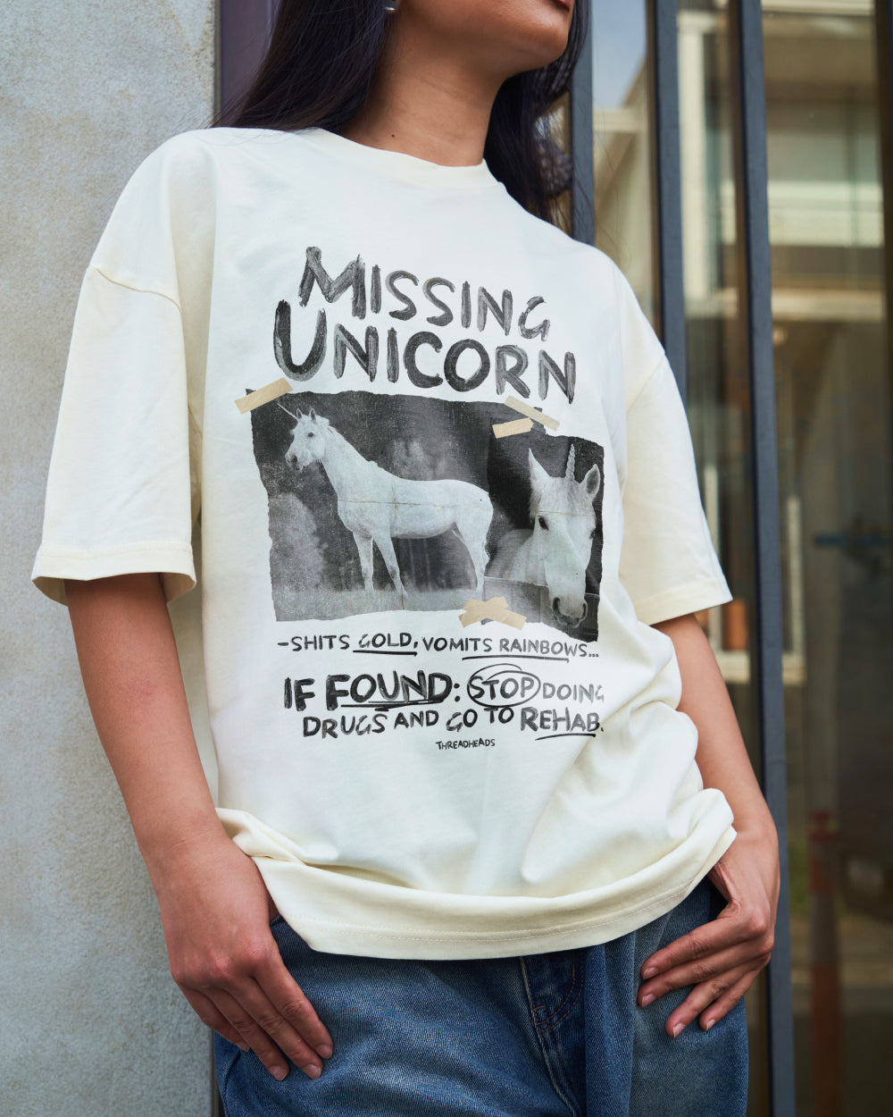 Missing Unicorn T-Shirt Australia Online Natural