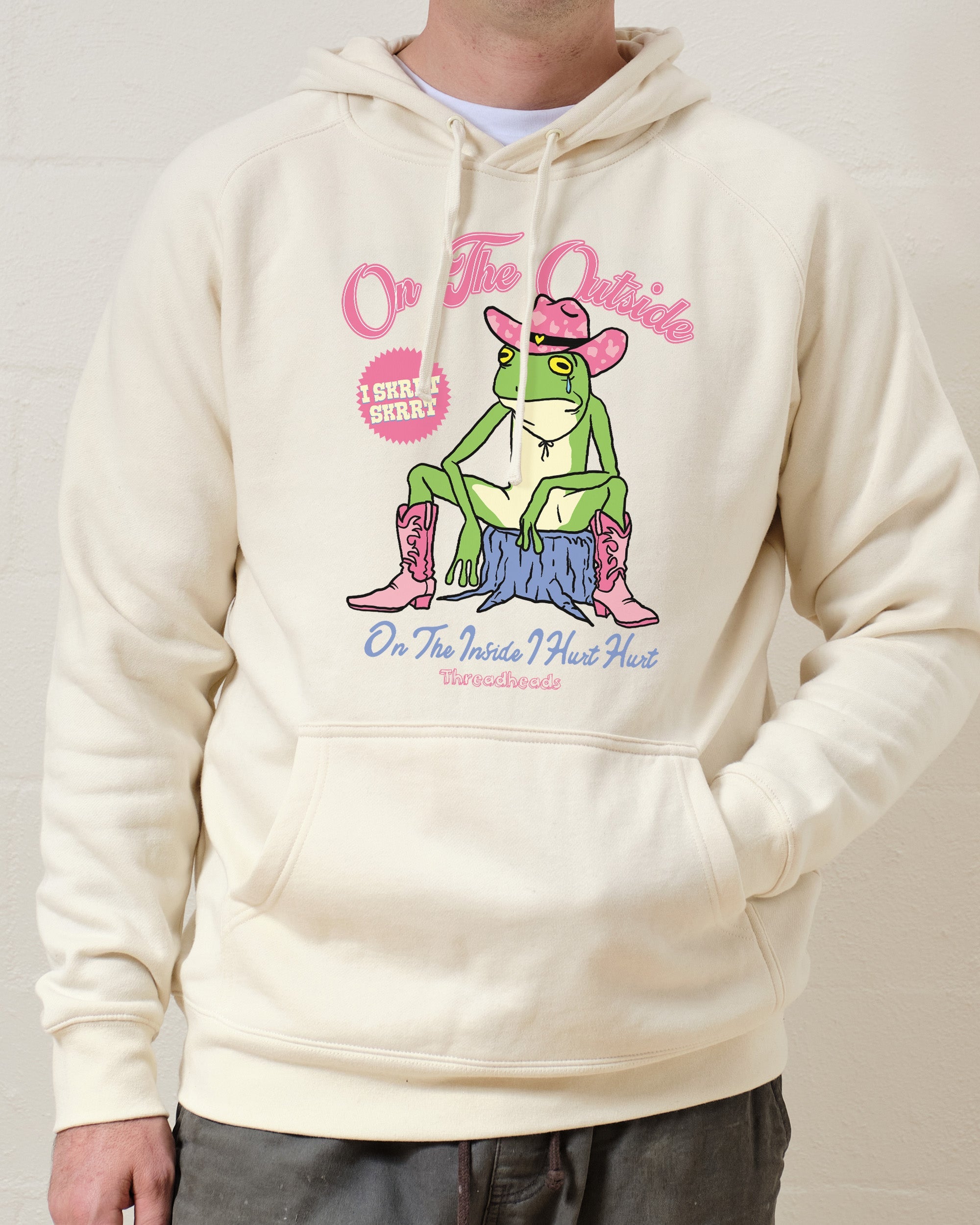 On the Outside I Skrrt Skrrt Hoodie Australia Online Natural