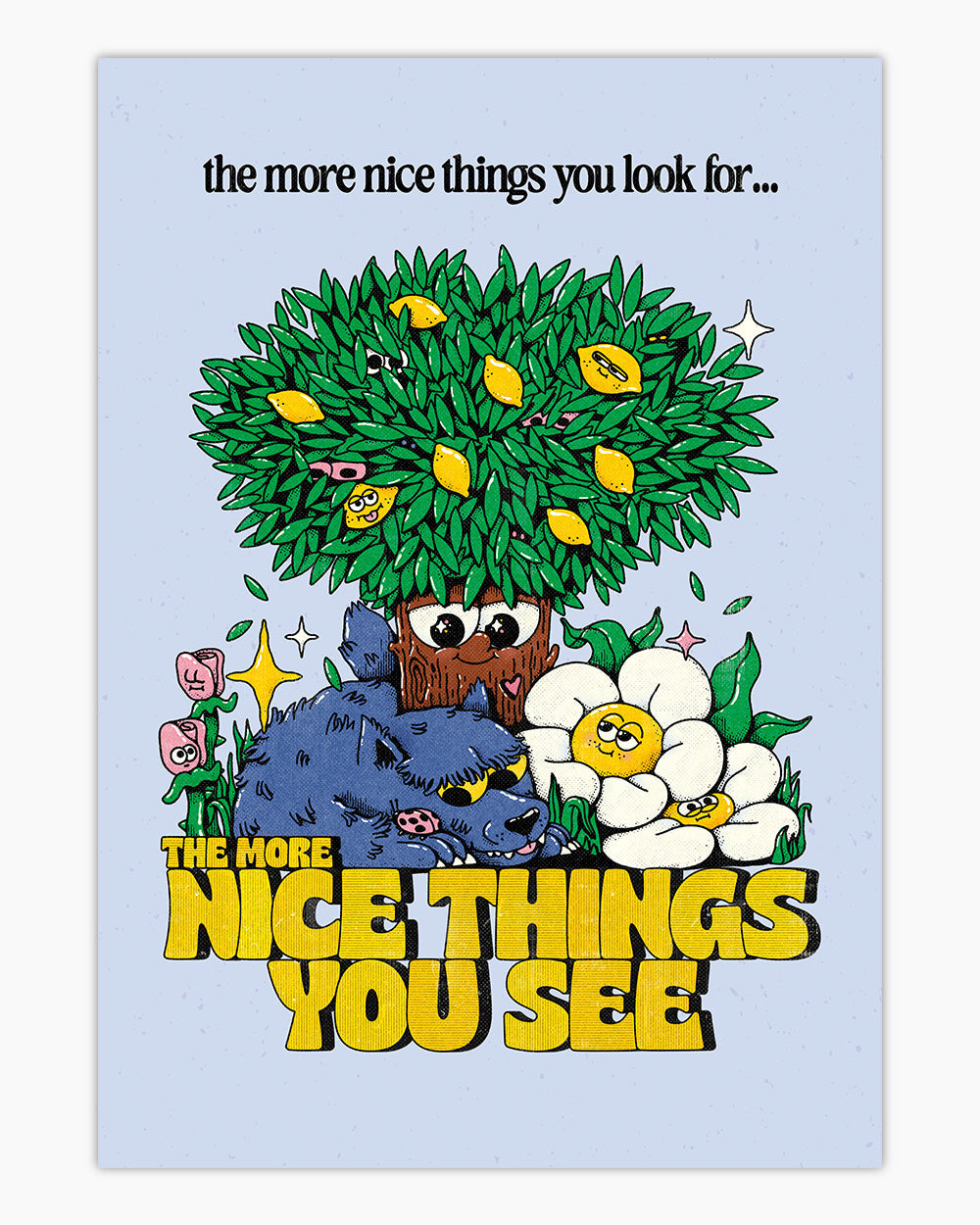 Nice Things Art Print #colour_Light Blue