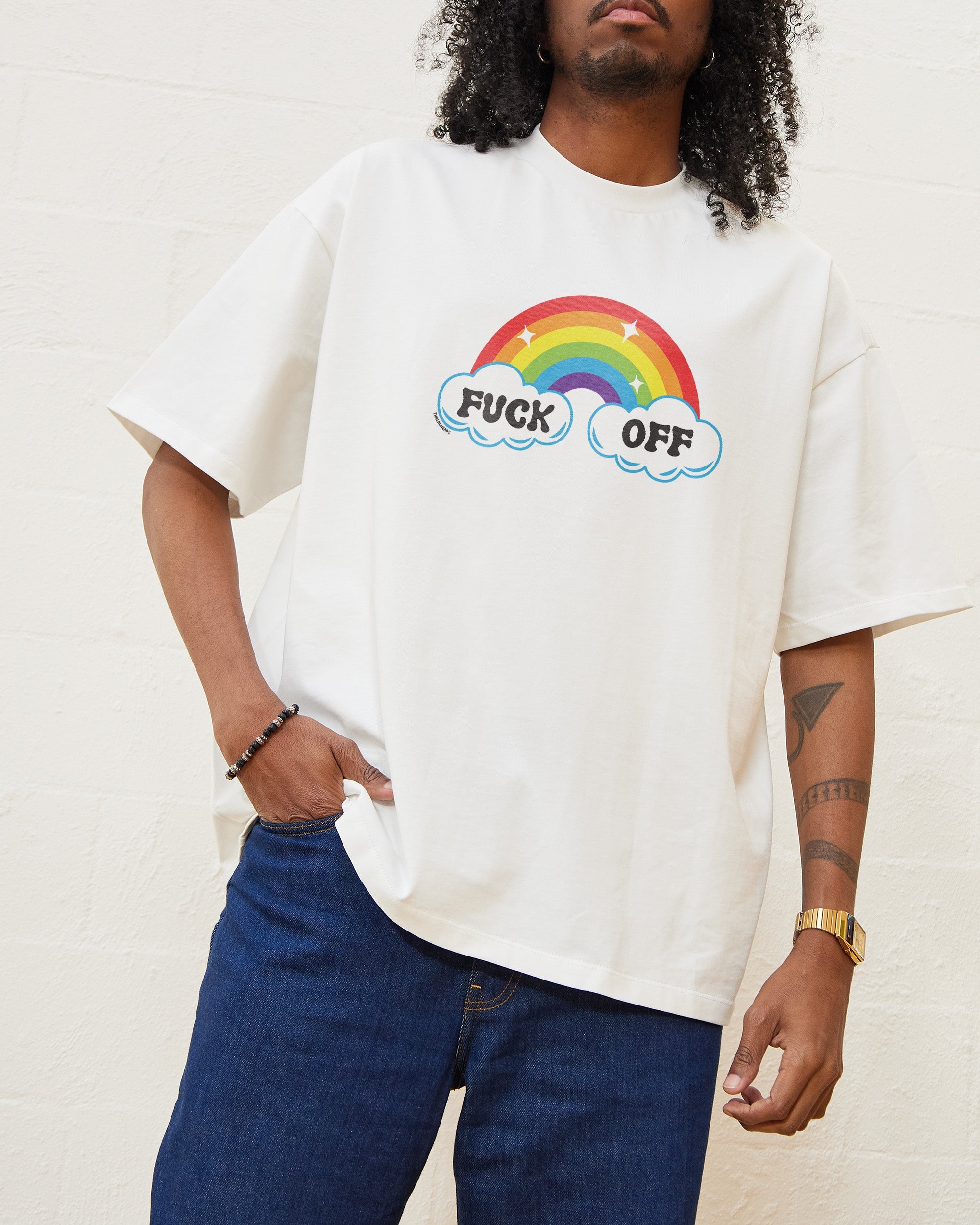 Fk Off Rainbow Oversized Tee