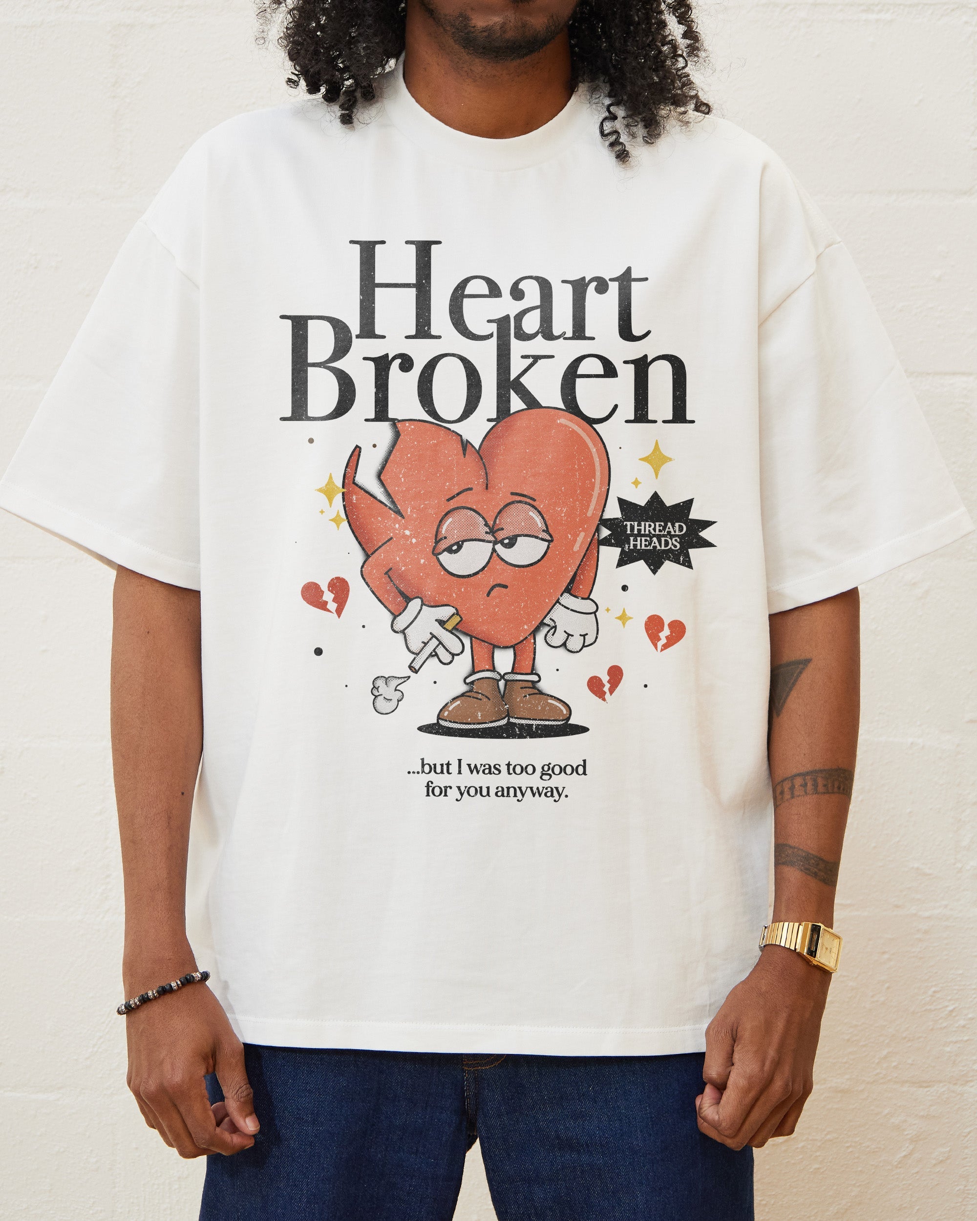 Heart Broken Oversized Tee Australia Online White