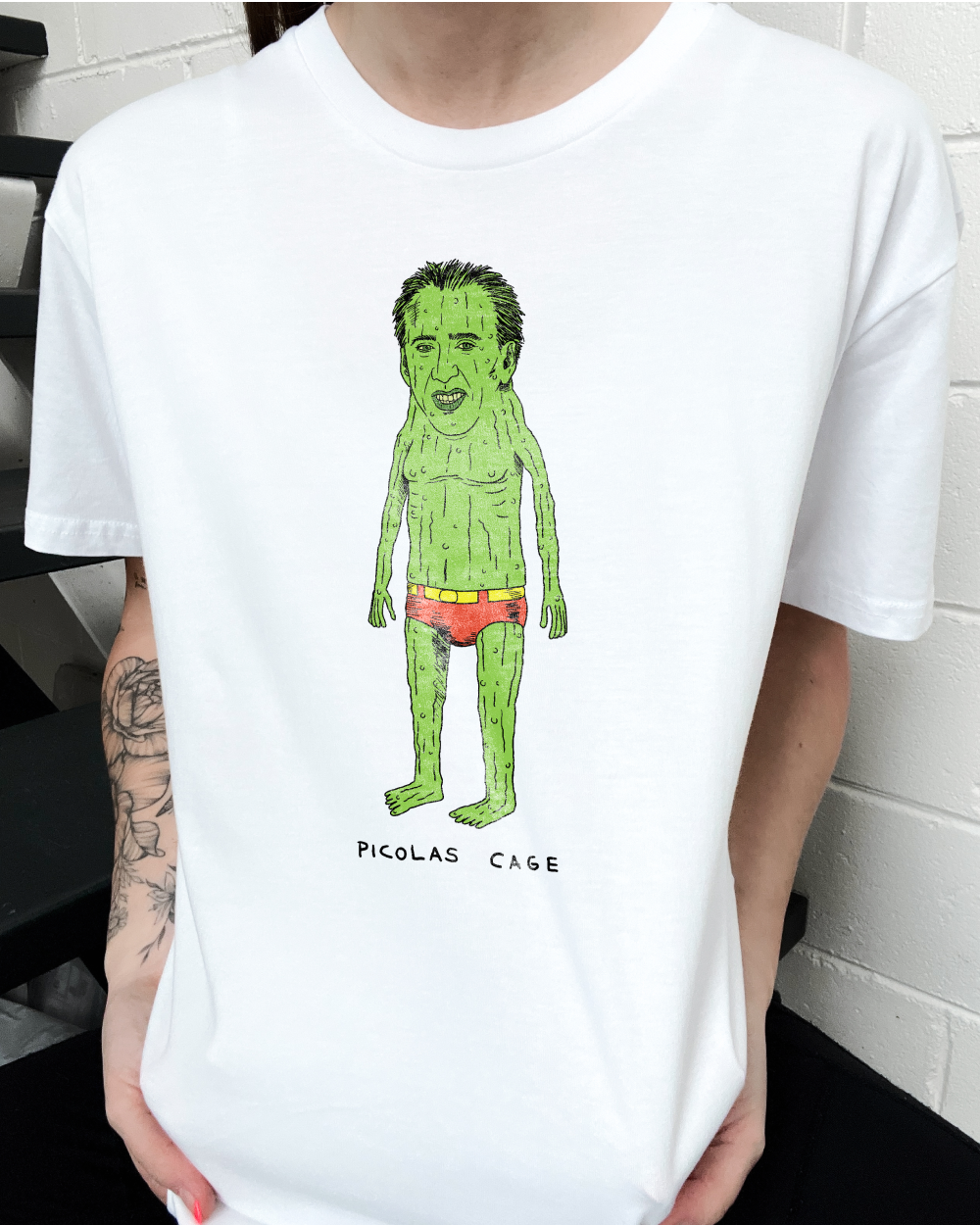 Picolas Cage T-Shirt Australia Online #colour_white