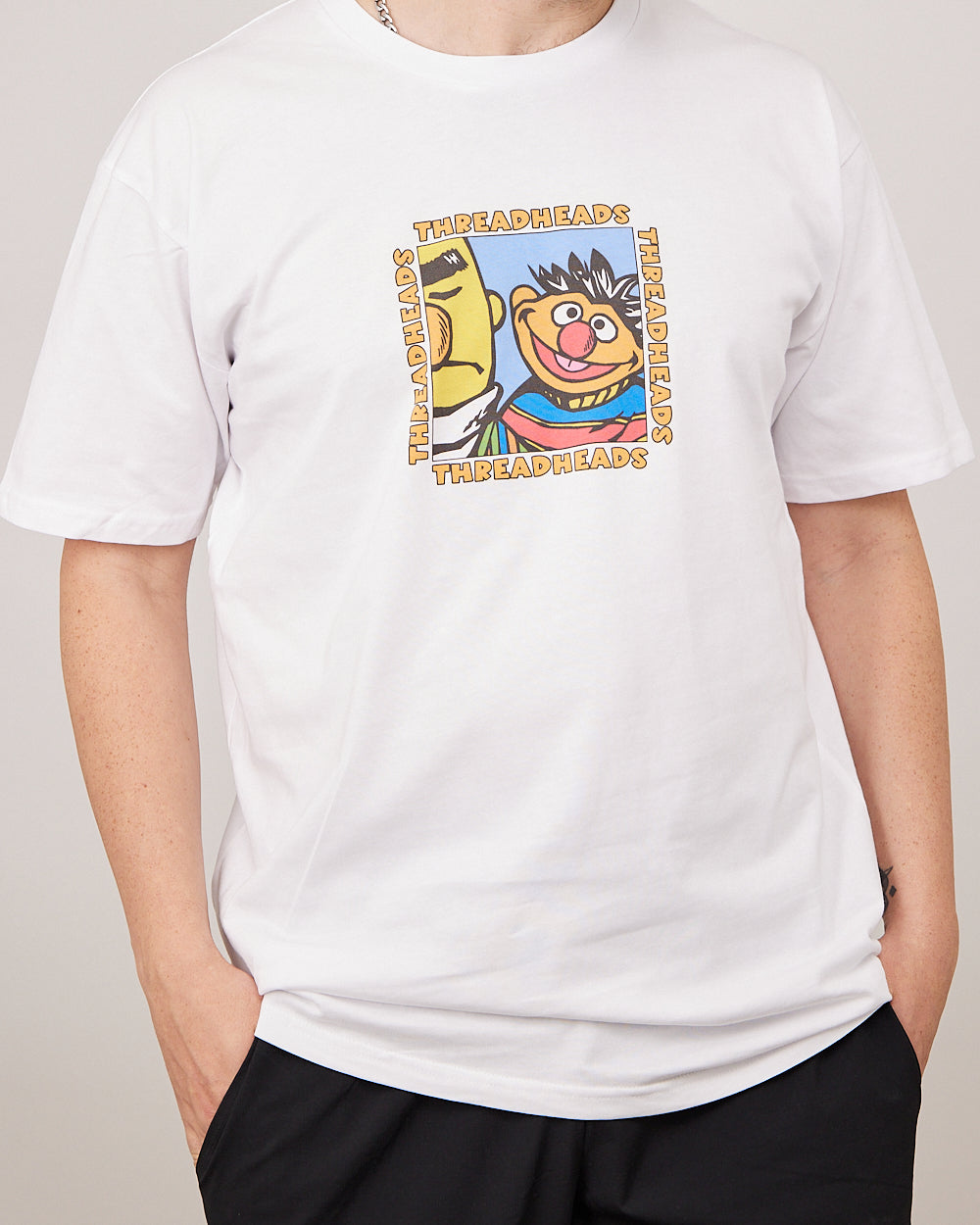 Bert And Ernie Driving Me Bananas T-Shirt Australia Online #colour_white