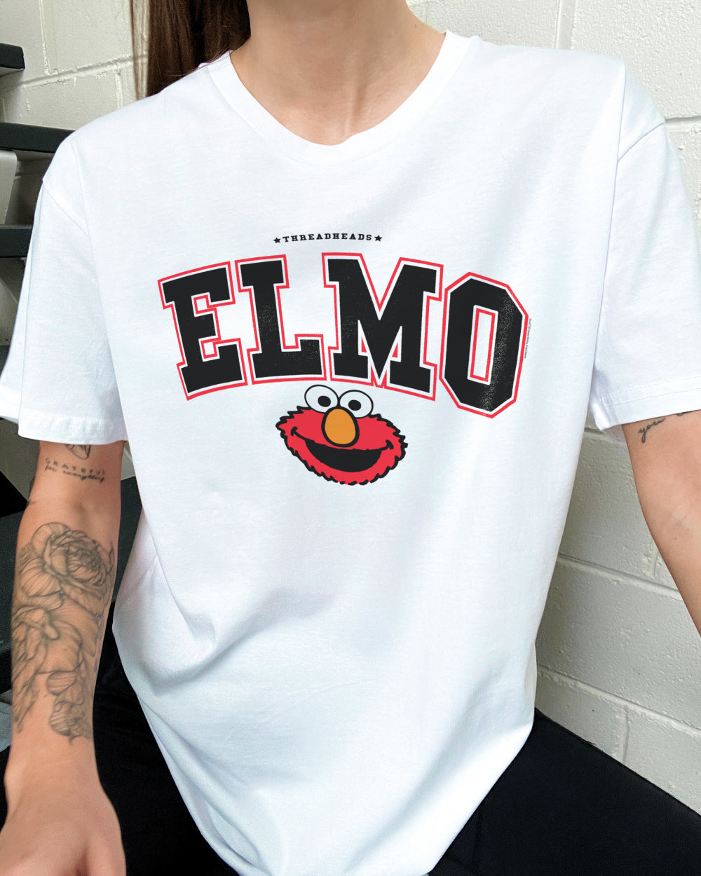 Elmo College T-Shirt Australia Online #colour_white