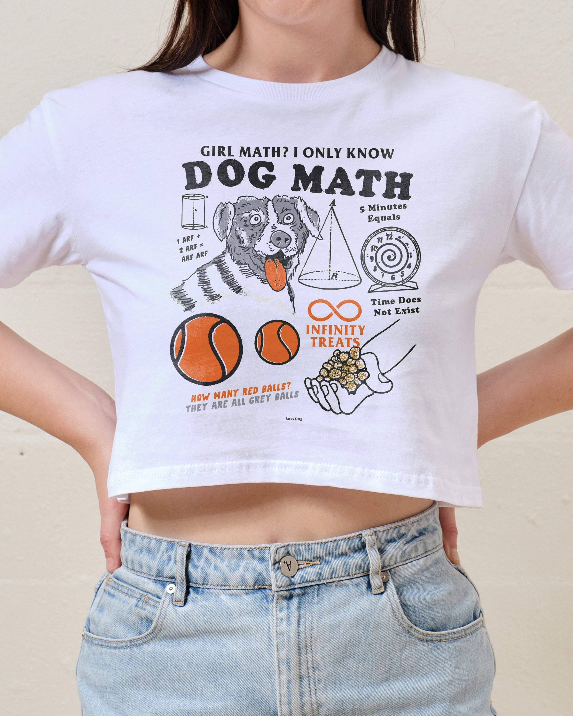 Dog Math Crop Tee