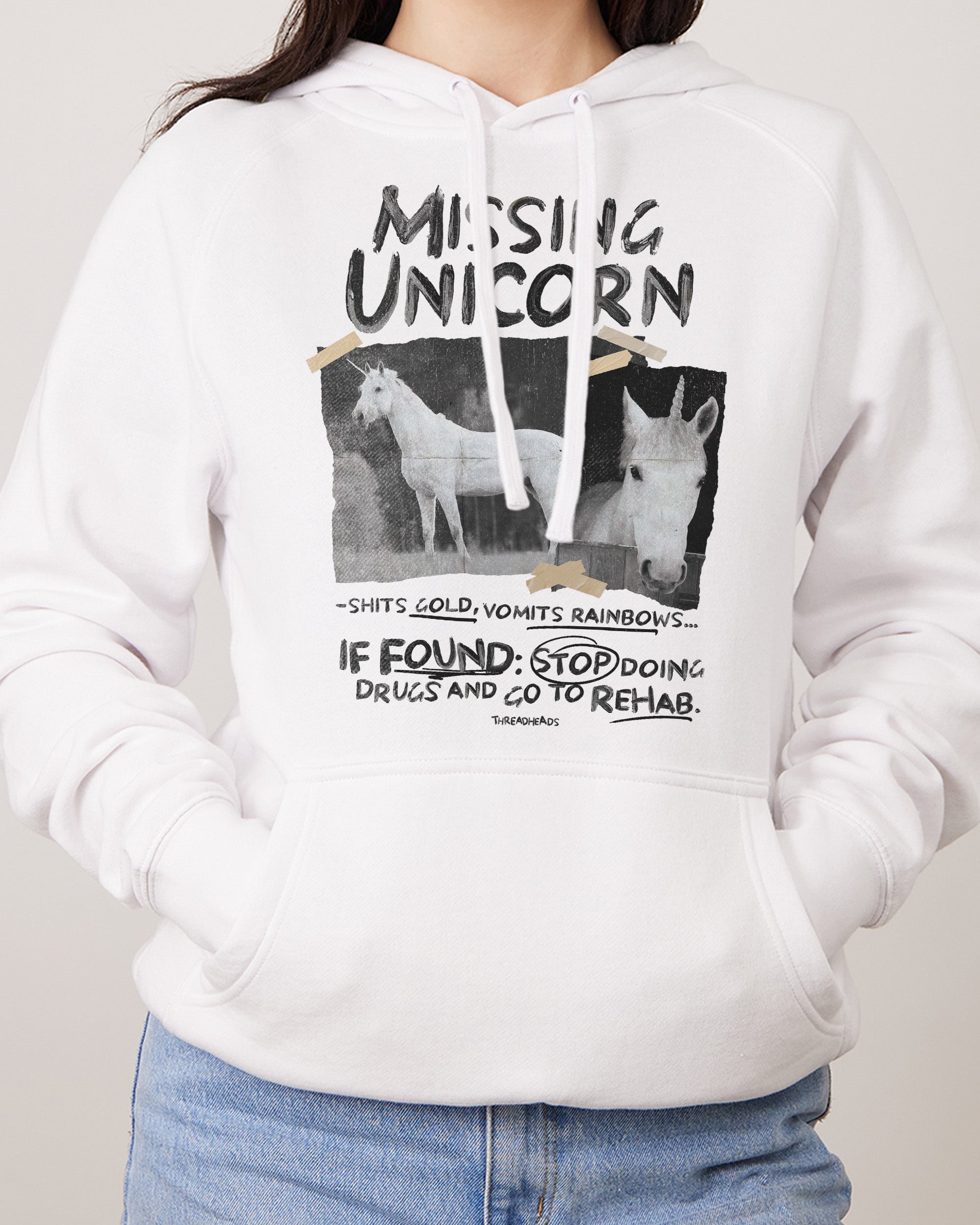 Missing Unicorn Hoodie Australia Online White