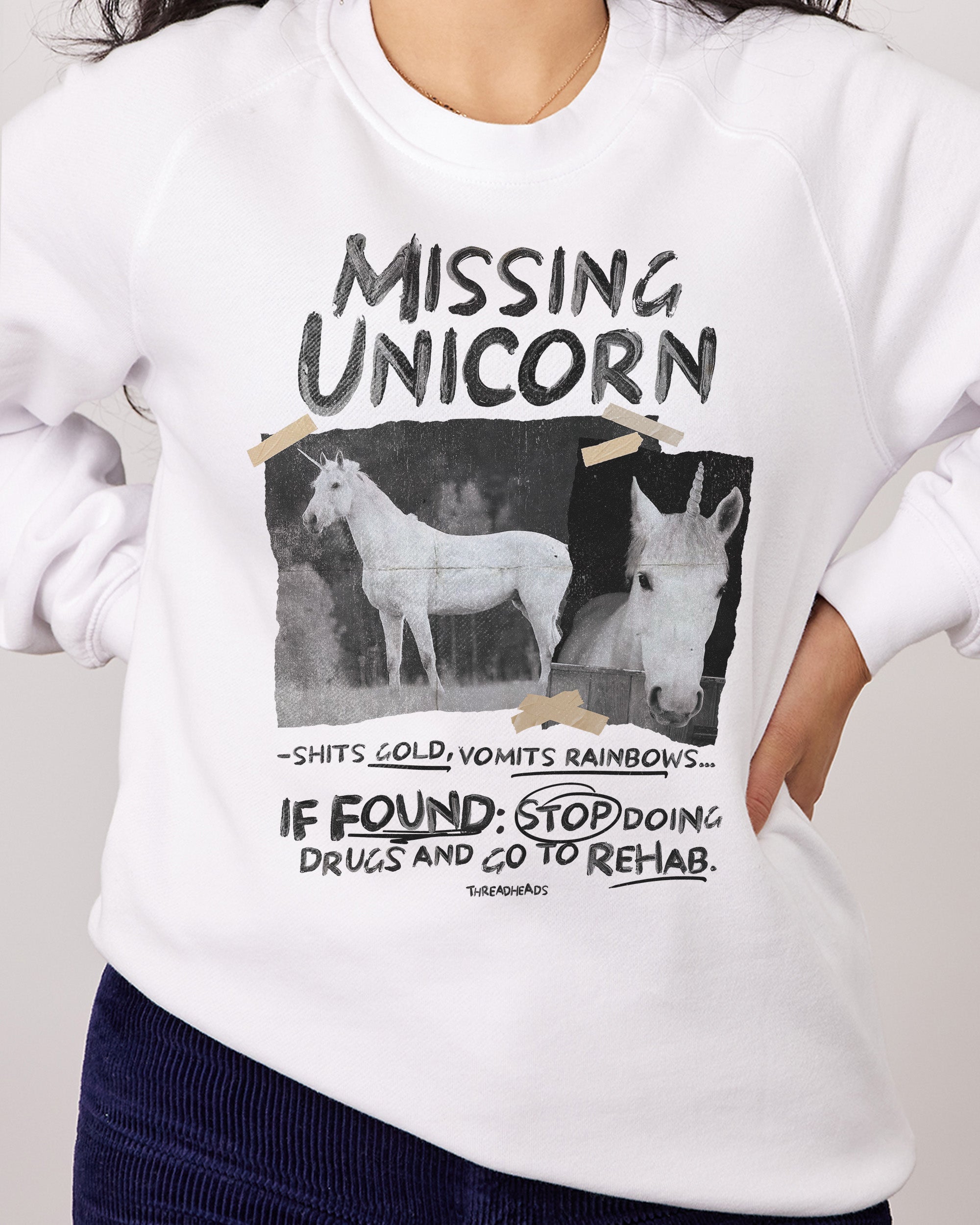 Missing Unicorn Jumper Australia Online White