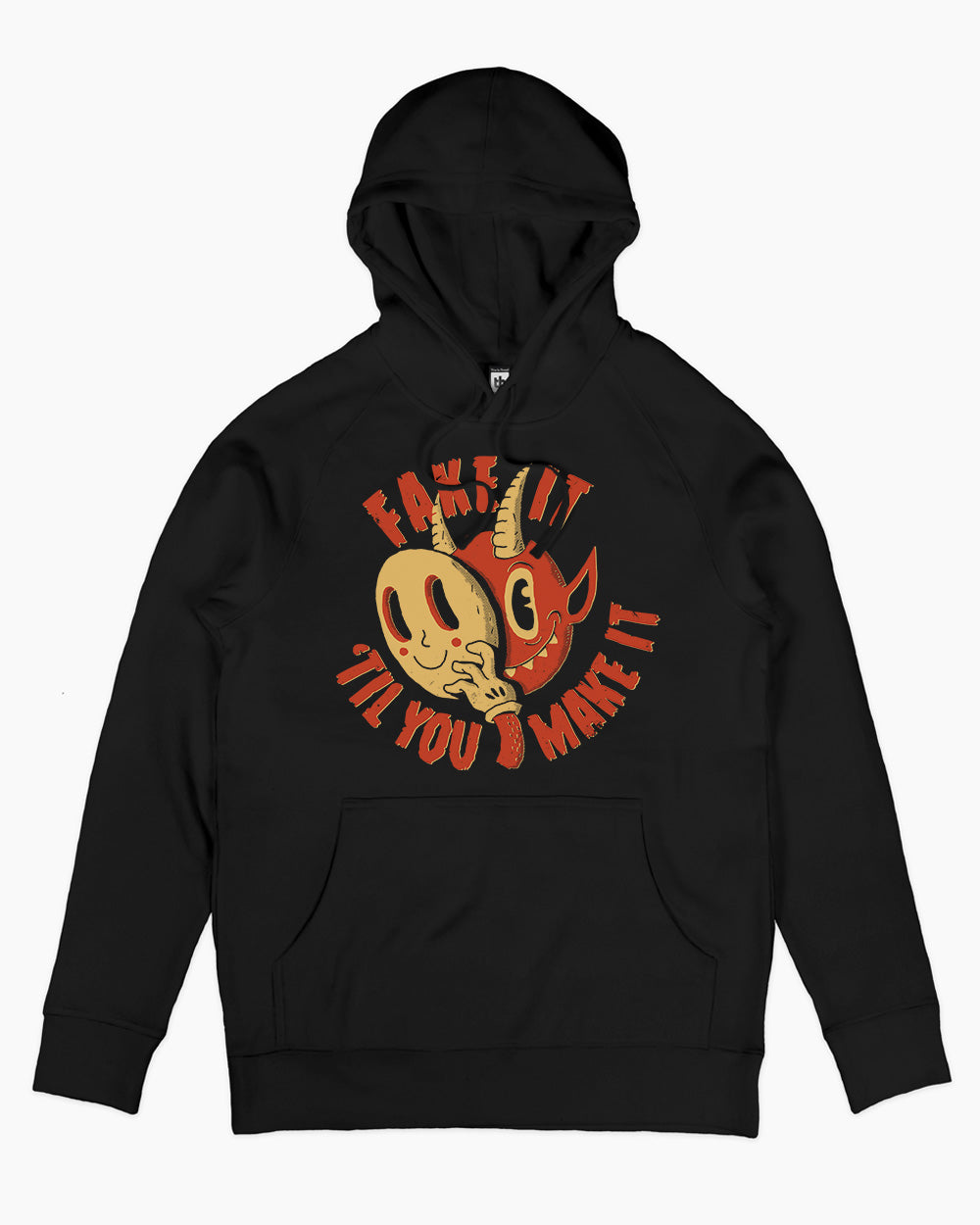 Fake It Til You Make It Hoodie Australia Online #colour_black