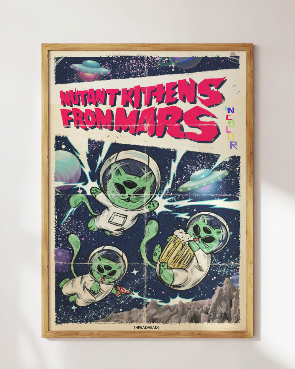 Mutant Kittens from Mars Art Print