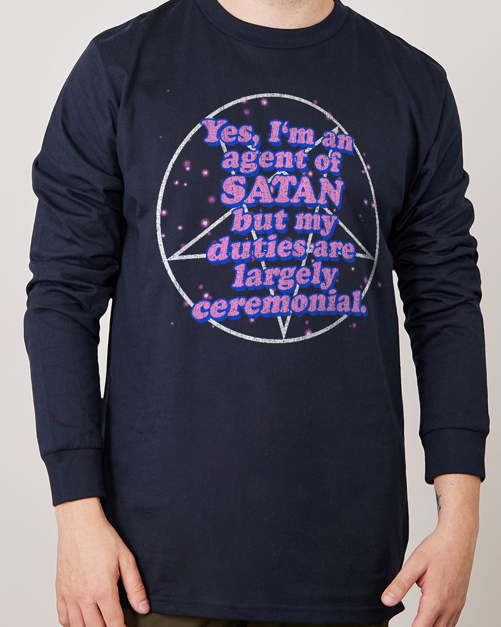 I Am An Agent Of Satan Long Sleeve Australia Online #colour_navy