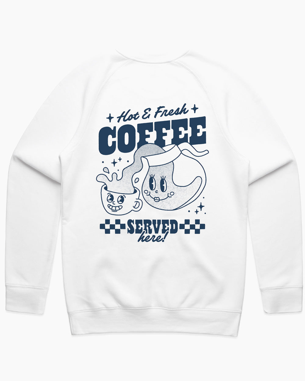 Hot & Fresh Coffee Jumper Australia Online #colour_white