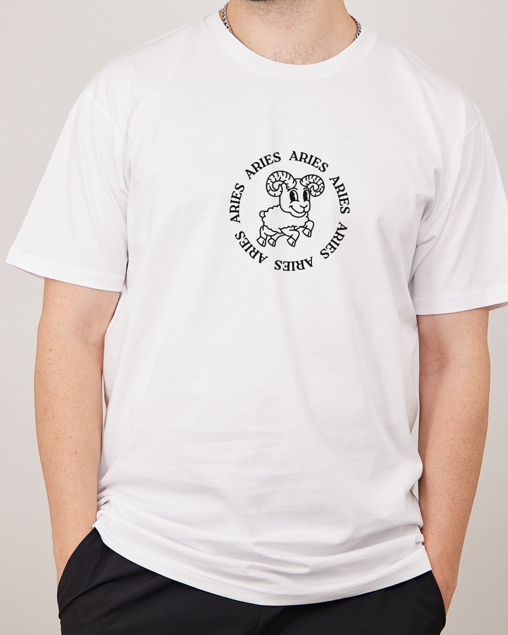 Aries T-Shirt Australia Online #colour_white