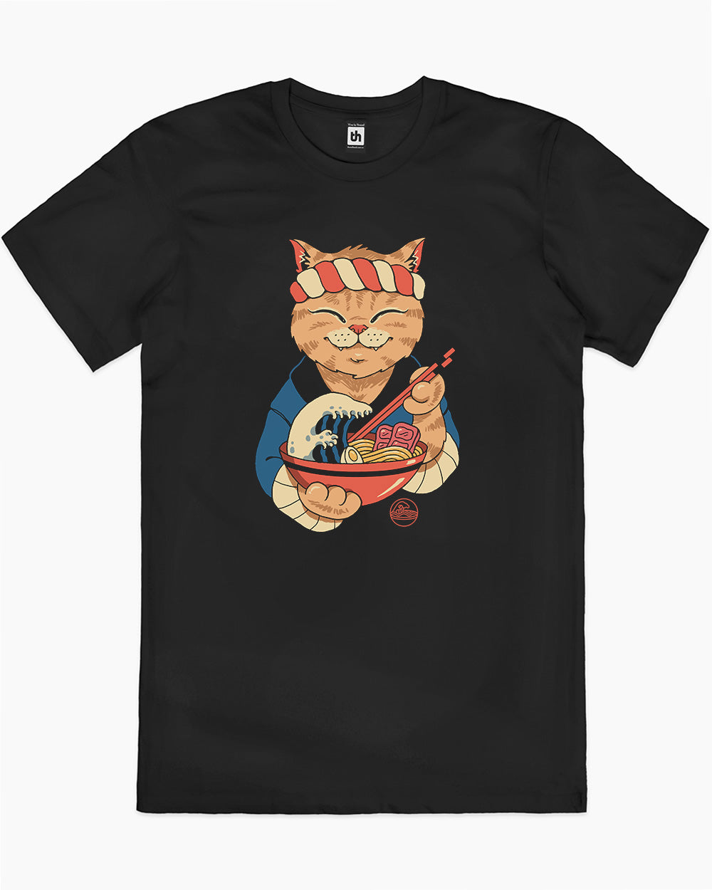 Ramen Meowster T-Shirt Australia Online #colour_black