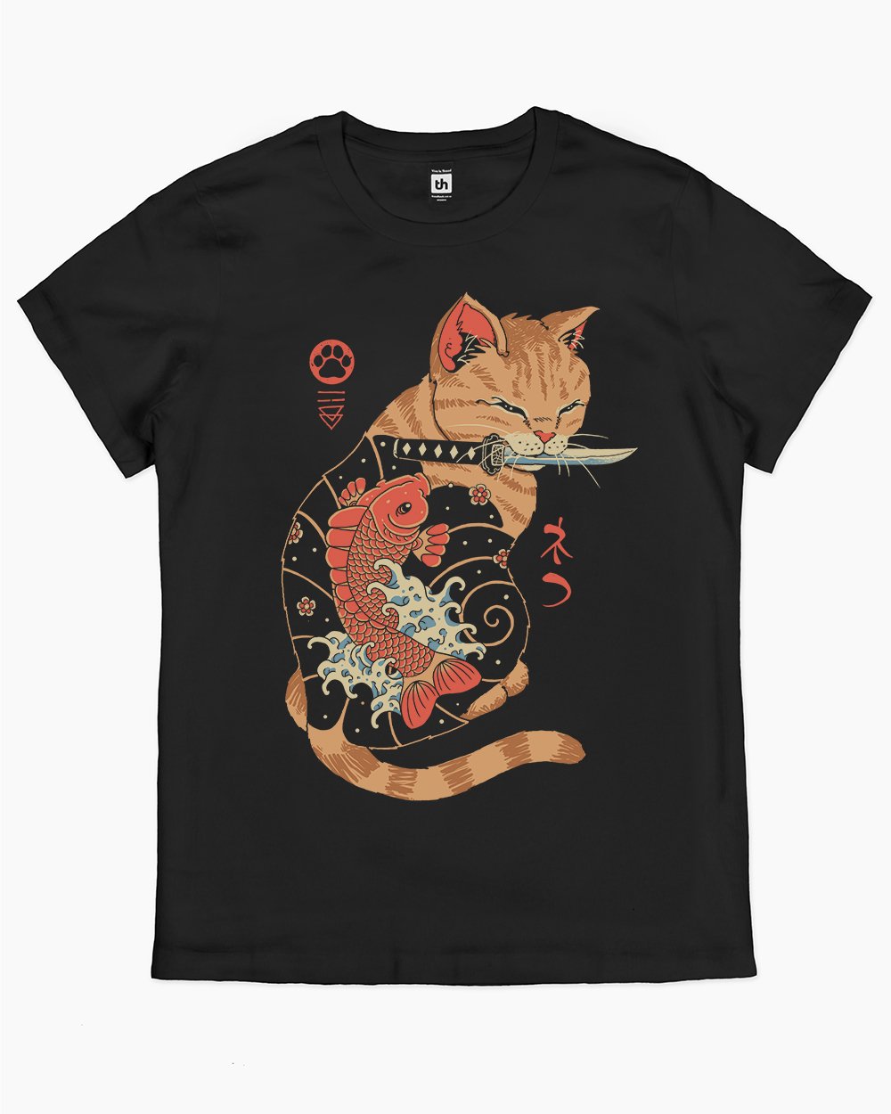 Carp Tattooed Cat T-Shirt