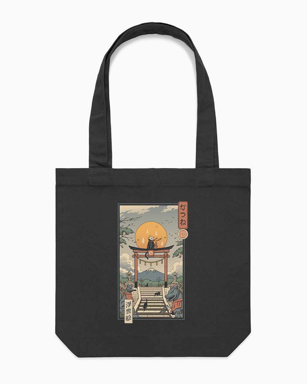 Catsune Inari Tote Bag Australia Online #colour_black