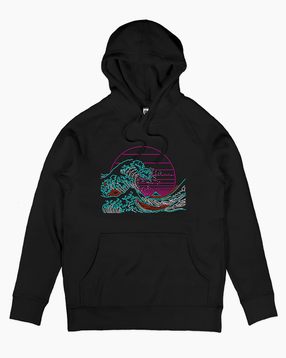 Great Neon Wave Hoodie Australia Online #colour_black