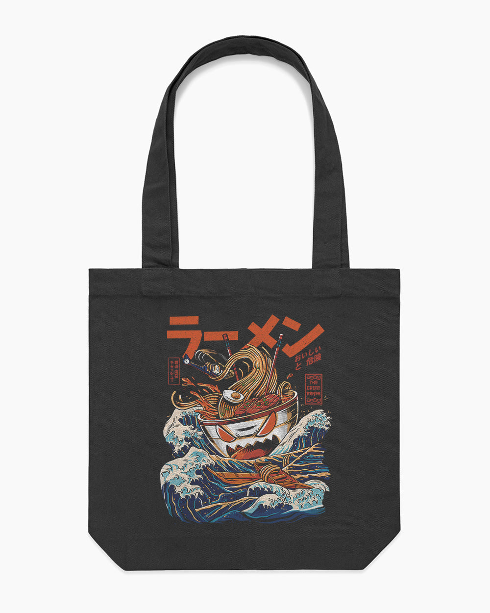 Great Ramen off Kanagawa Tote Bag Australia Online #colour_black